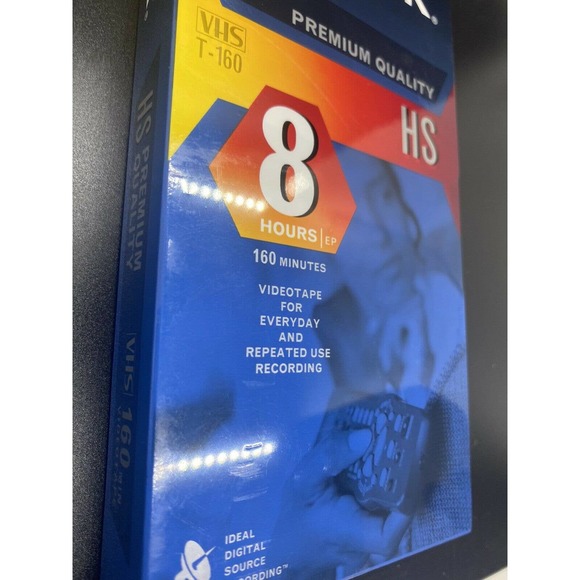 TDK Premium Quality HS T-160 8 Hour Blank VHS Video Cassette Tape Sealed - Picture 5 of 9